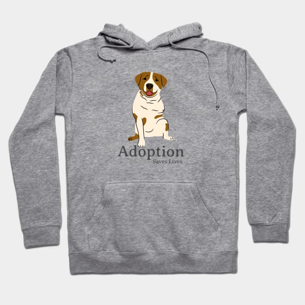 Adoption Saves Lives Rescue Dog Hoodie by Classic & Vintage Tees